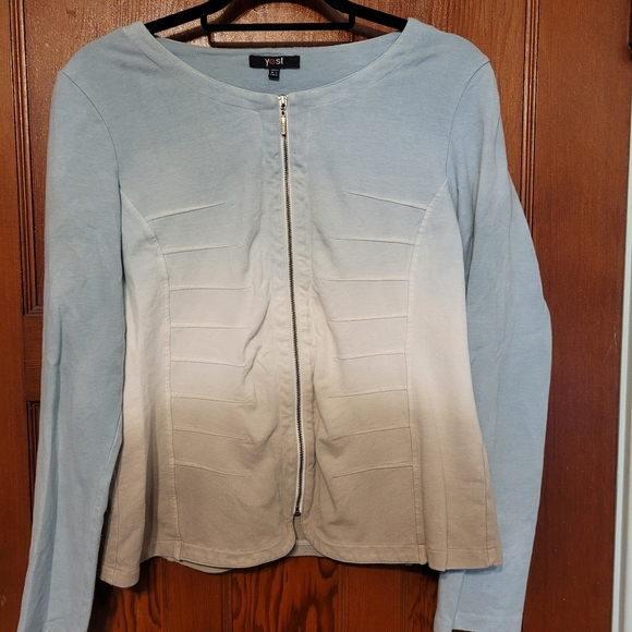 Yest Azure Multicolored Zip-up Sweater Size 8 - Picture 8 of 8